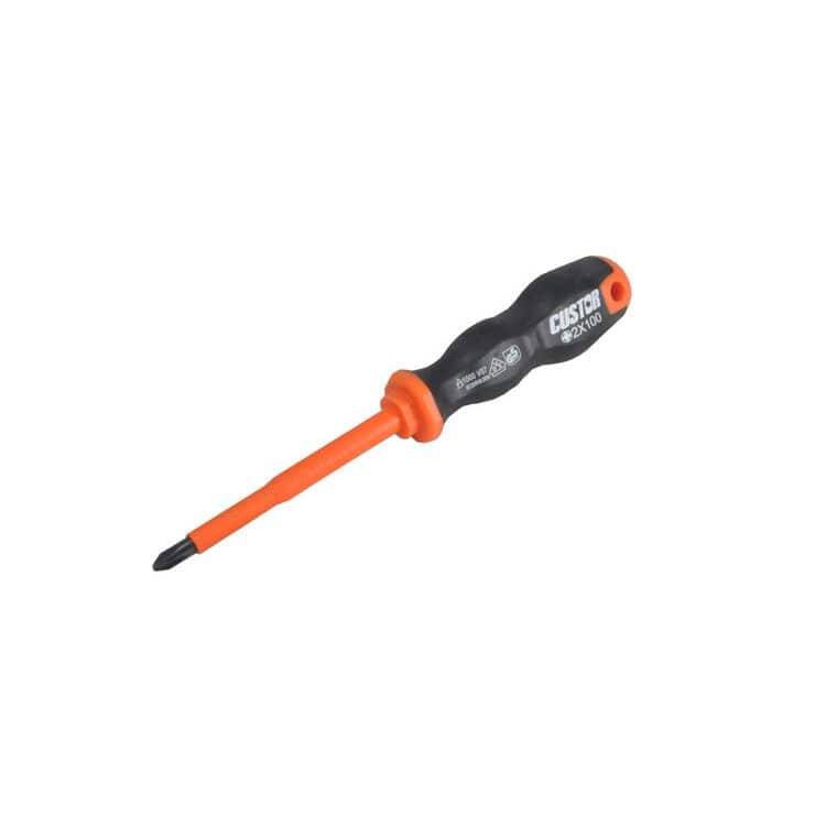 Schroevendraaier pozi drive PZ1x80mm, geïsoleerdCustorMZS Gereedschap