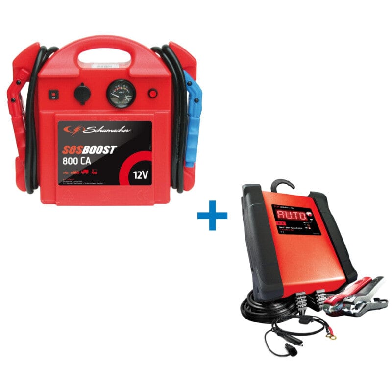Schumacher Booster SOS 12V 800A + Acculader SPI6 12V, 6ASchumacherMZS Gereedschap