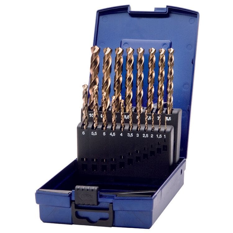 Spiraalborenset Cobalt 1 t/m 10mm, 19dlgDeltachMZS Gereedschap