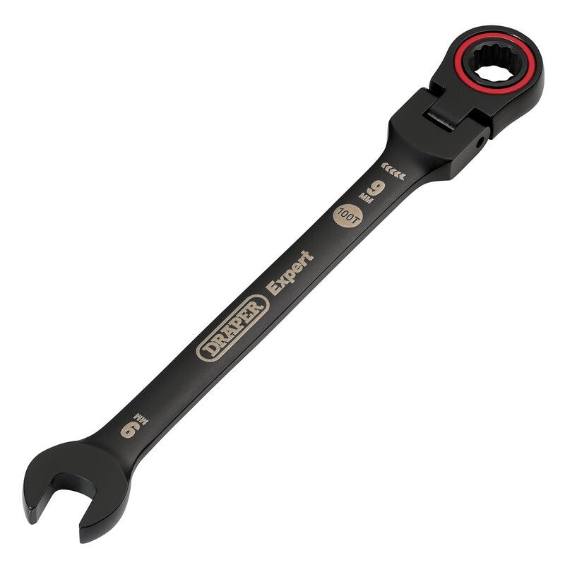 Steekringratelsleutel 9mm, flex, zwart