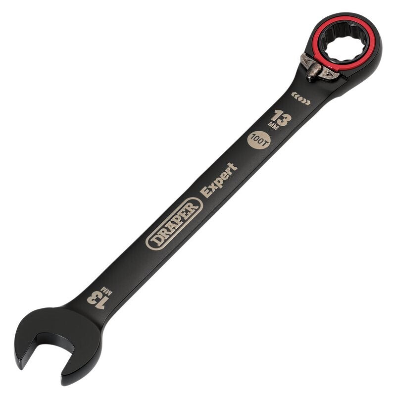 Steekringratelsleutel L/R, 13mm, zwart