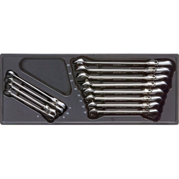 Steekringratelsleutelset, flex, 12dlg, M-module-0