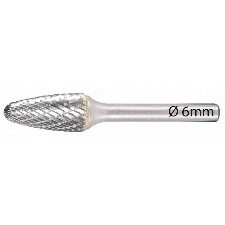 Stiftfrees 6mm, vorm F, kopdikte 8mm-0