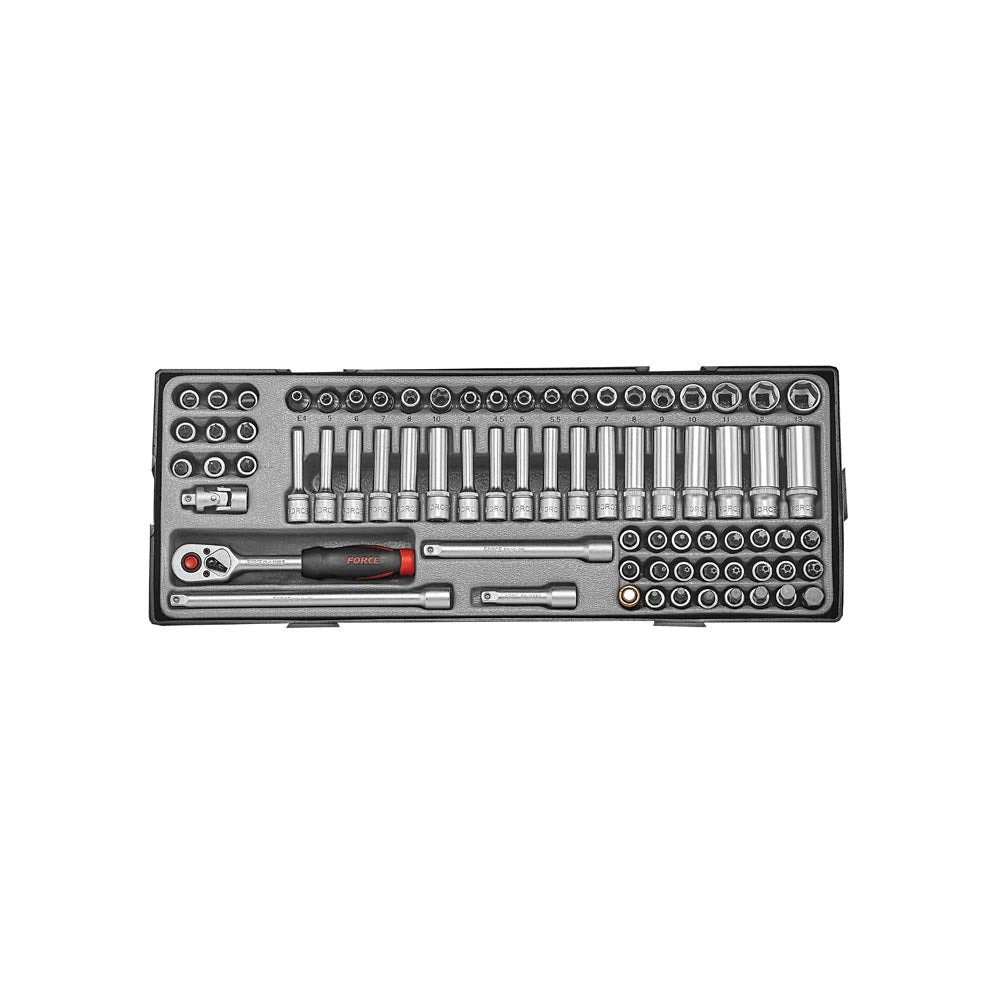 1/4" Doppencombinatieset 74-delig
