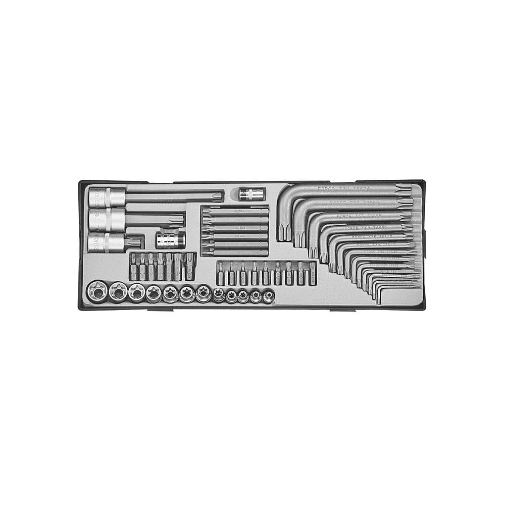 Torx set 1/4"-3/8"-1/2" 52-delig