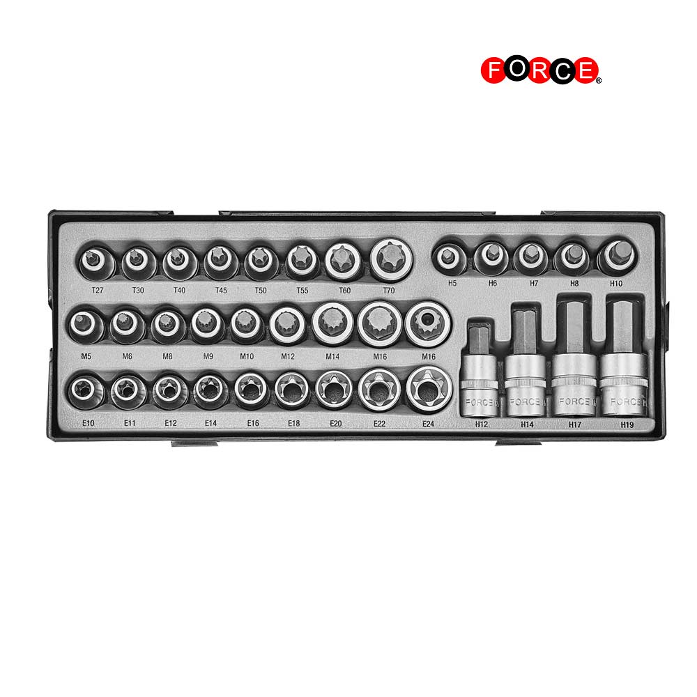1/2" Doppenset Torx - Inbus - Spline 35 delig
