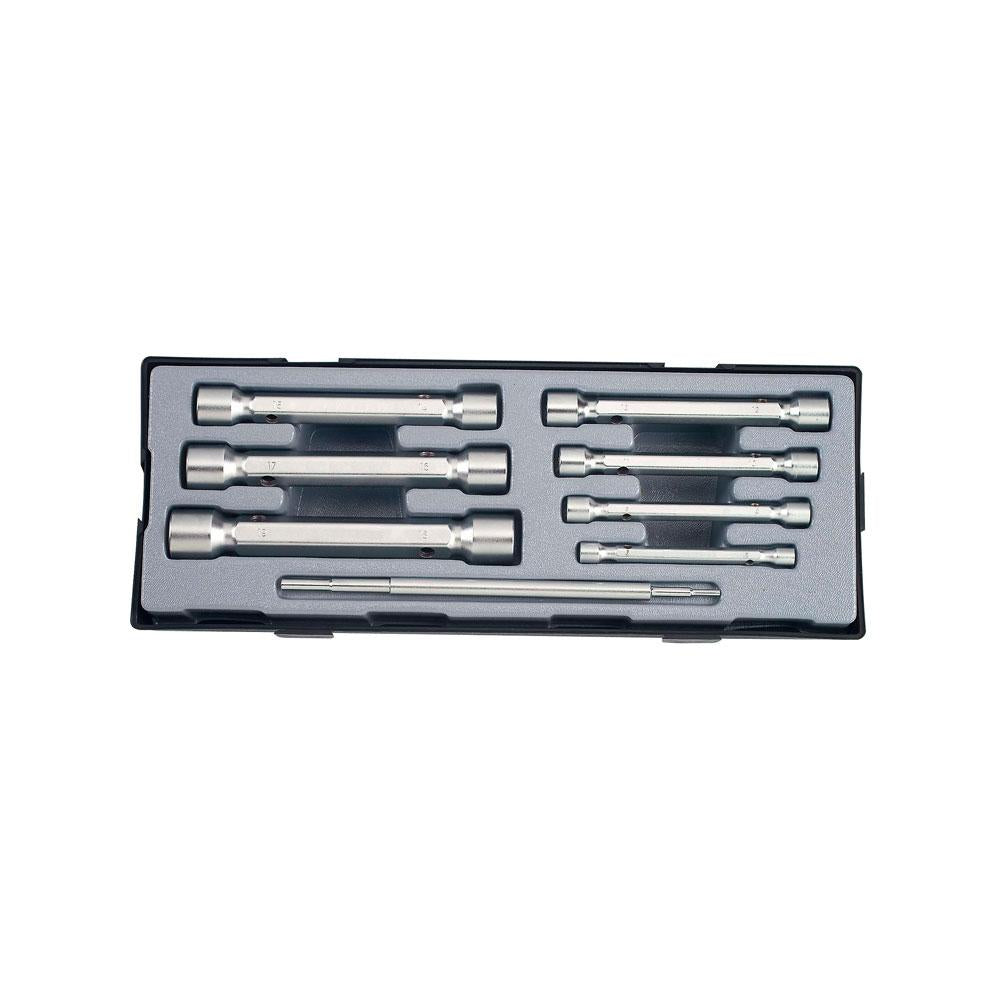 Dubbele dopsleutelset 7-delig