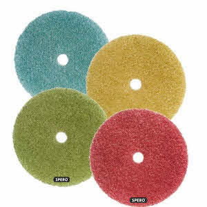 Spero 125 mm Diamond floorpad 5 inch voordeelset bestaande uit de pads rood, blauw, geel & groen