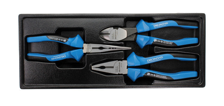 Tangenset (knip-, comb, punttang), 3-delig, S-module