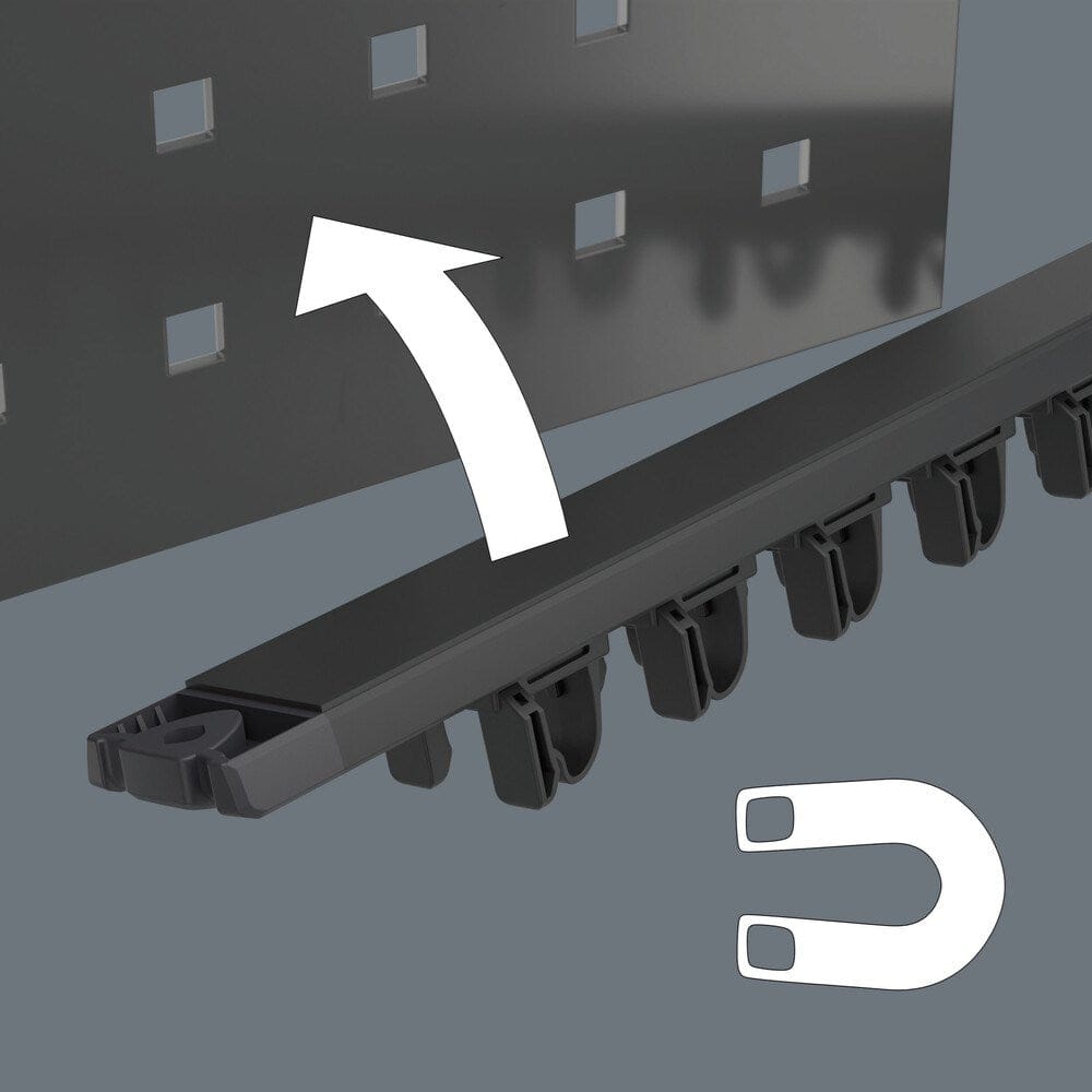 9611 Magneetstrip voor max. 9 Kraftform-schroevendraaiers, leeg-3