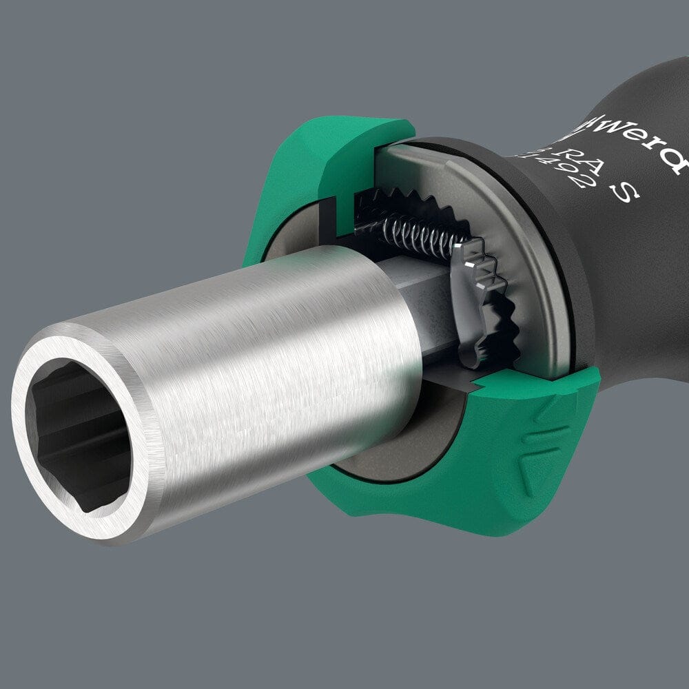 838 RA S bithandhouder met ratelfunctie, 1/4"-6