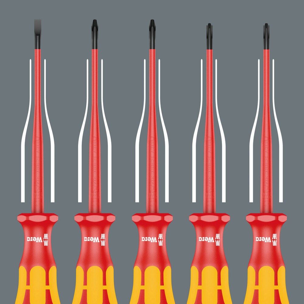 160 IS/7 SCHROEVENDRAAIERSET KRAFTFORM PLUS SERIE 100 + SPANNINGSZOEKER + HOUDER. MET GEREDUCEERDE-4