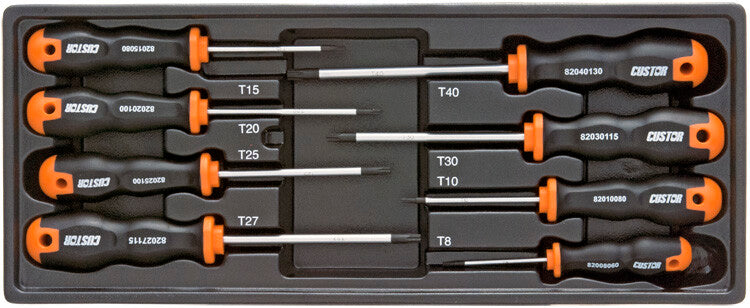 Torx schroevendraaierset 8-delig, soft grip, M-module