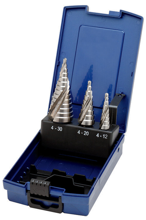 Trappenboren set RVS, 3dlg