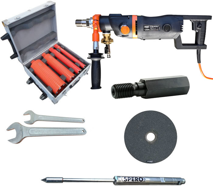 AKTIESET 2200Watt - Soft Impact 34080 S/min Industrie Diamantboormachine SPB1007P - Nat & Droog Beton