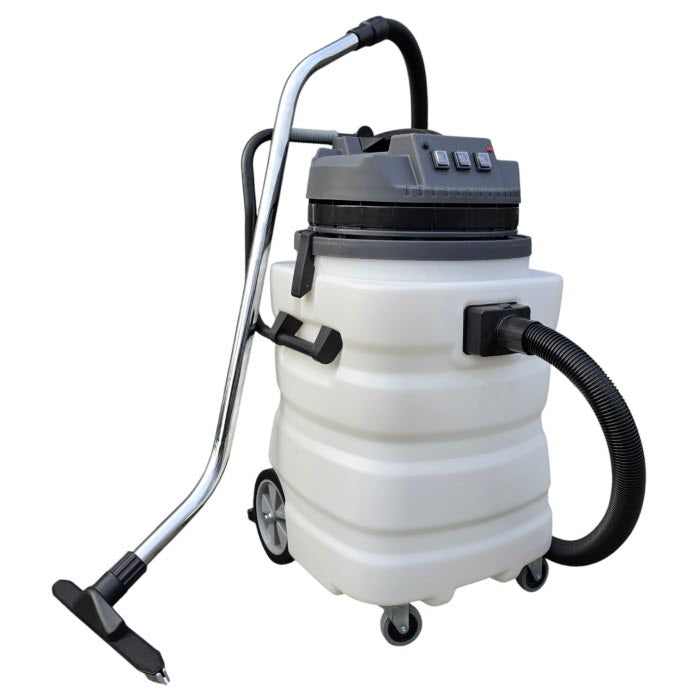 3000Watt - 90Liter Kunststof tank Industrie Stof & Waterzuiger met Autostop - 3 motoren IZ3001KAS `uitverkocht tot 01-09-2026``
