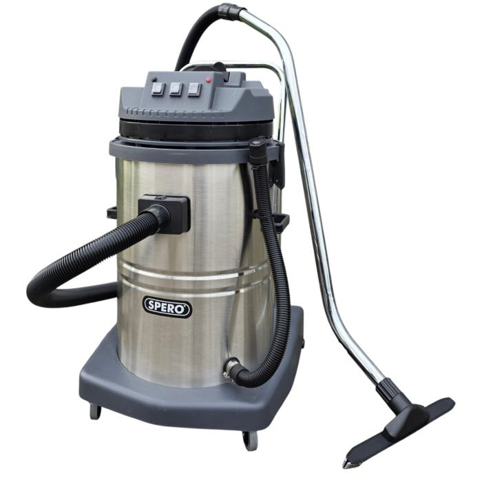3000Watt - 60Liter RVS tank Industrie Stof & Waterzuiger met Autostop - 3 motoren IZ3001AS `uitverkocht tot 01-09-2026``