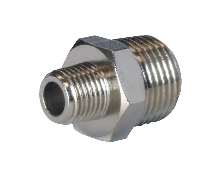 Verloopstuk 1/4" buitendraad x 3/8" buitendraad
