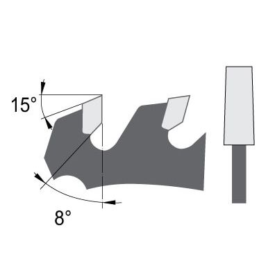 Voorritszaagblad Ø 80 mm, asgat 20 mm, B=3,1-4,3 mm, Z=20 Vlaktand Konisch, HW