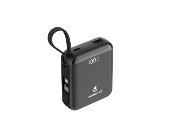 Volkano Solace Powerbank – 10000 mAh / 38.5 Wh – Zwart