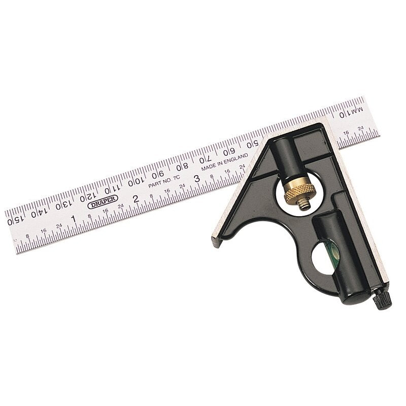Winkelhaak met waterpas, 150mm