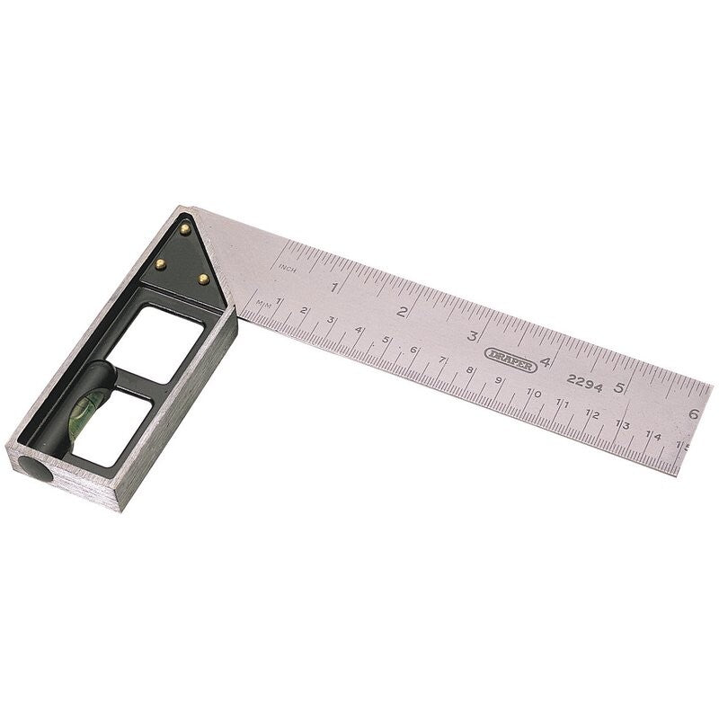Winkelhaak met waterpas, 150mm