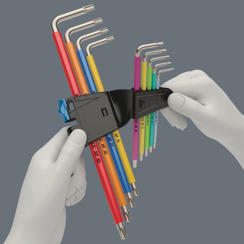 3967/9 TX SXL MULTICOLOUR HF STAINLESS 1 STIFTSLEUTELSET MET VASTHOUDFUNCTIE, RVS, 9-DELIG-13