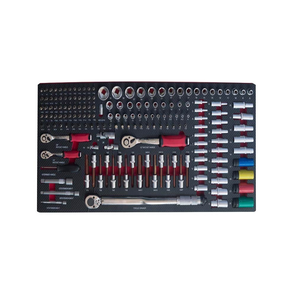 Gereedschapswagen XXL 300 delig met stalen bovenblad-1