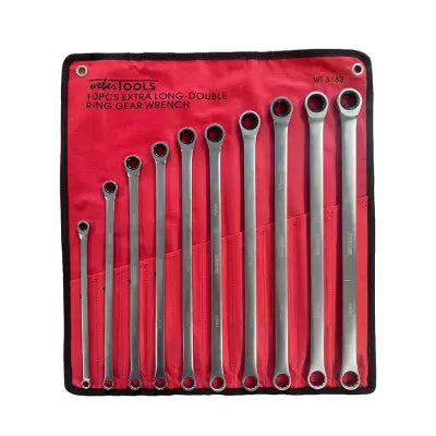 Ring- Ratelsleutel set Extra Lang 8–19mm 10-delig