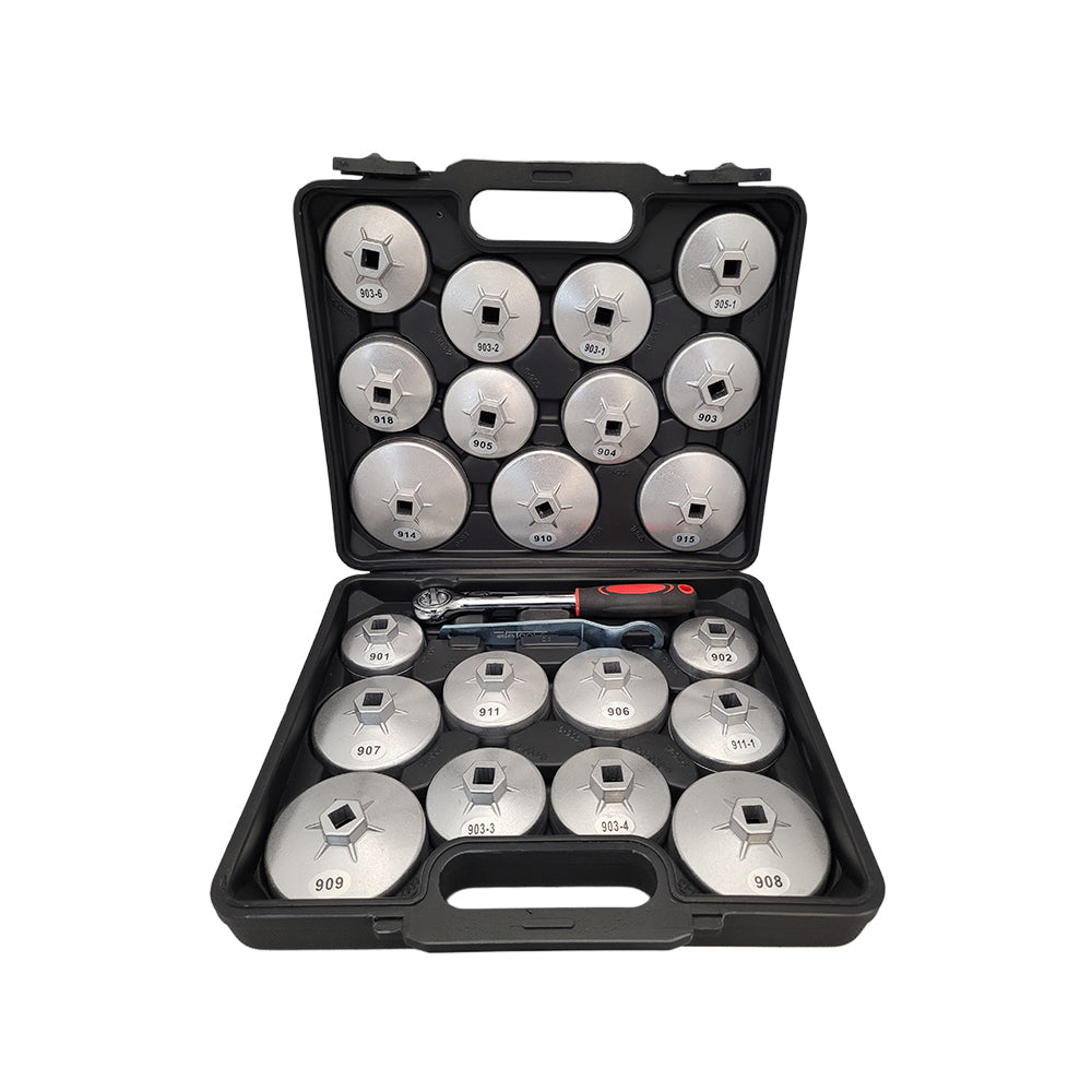 Oliefilter doppenset aluminium 23 delig