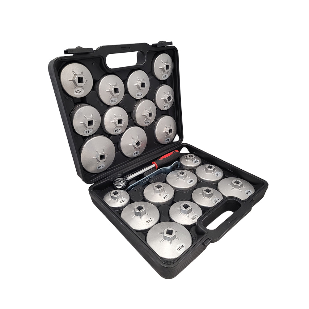 Oliefilter doppenset aluminium 23 delig