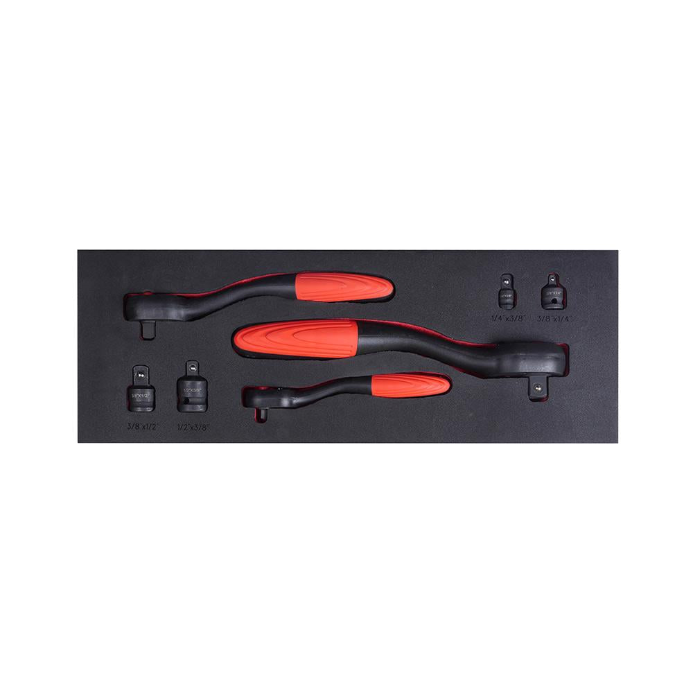 3-Delige ratel set 1/4 , 3/8, 1/2 72 th Weber-Tools