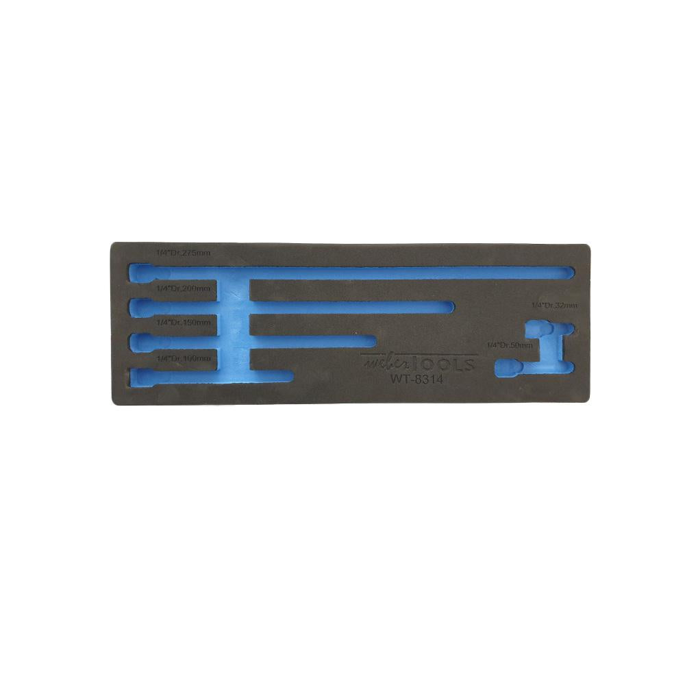 1/4" Verlengstukken set 6 delig
