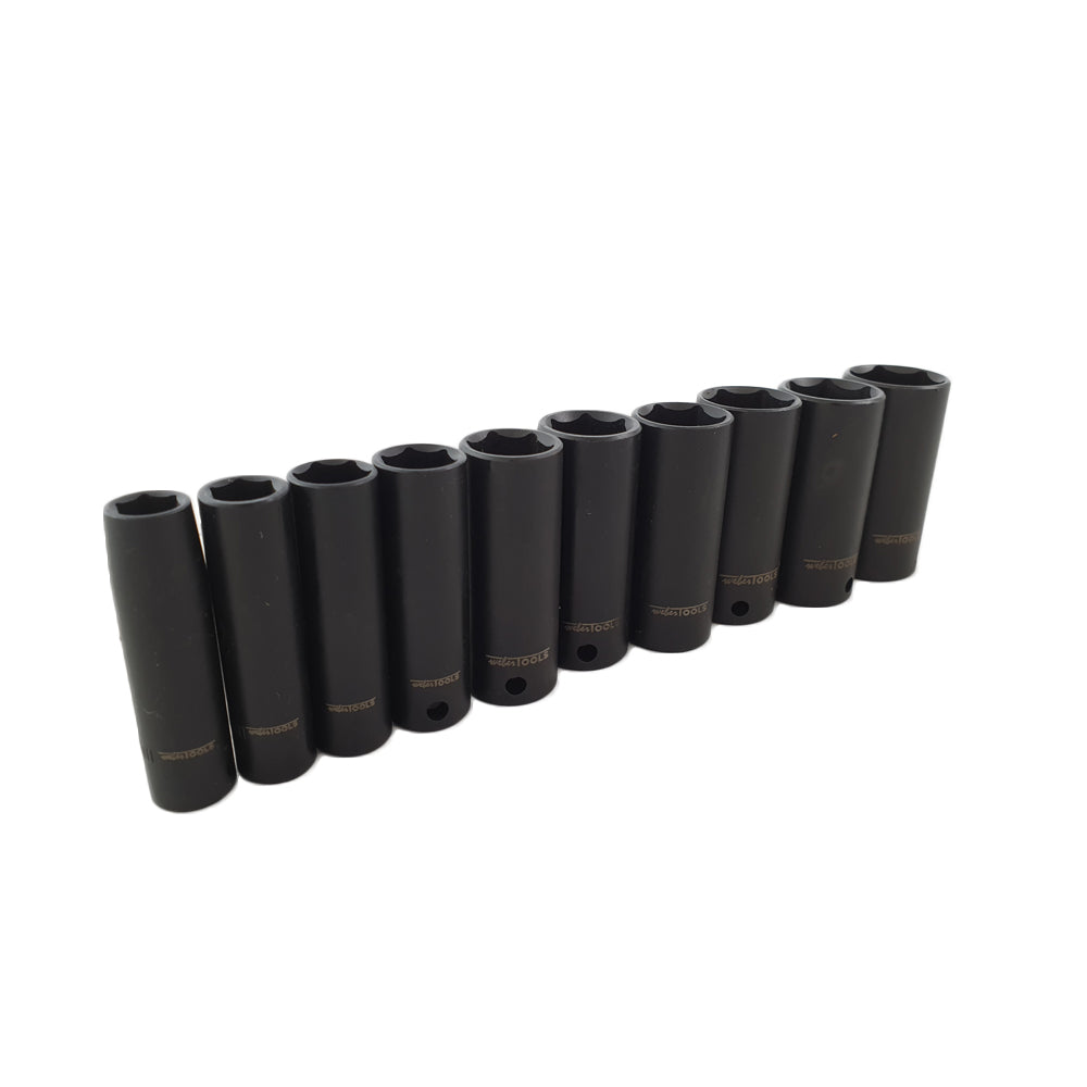 3/8" Krachtdoppenset lang 10 delig