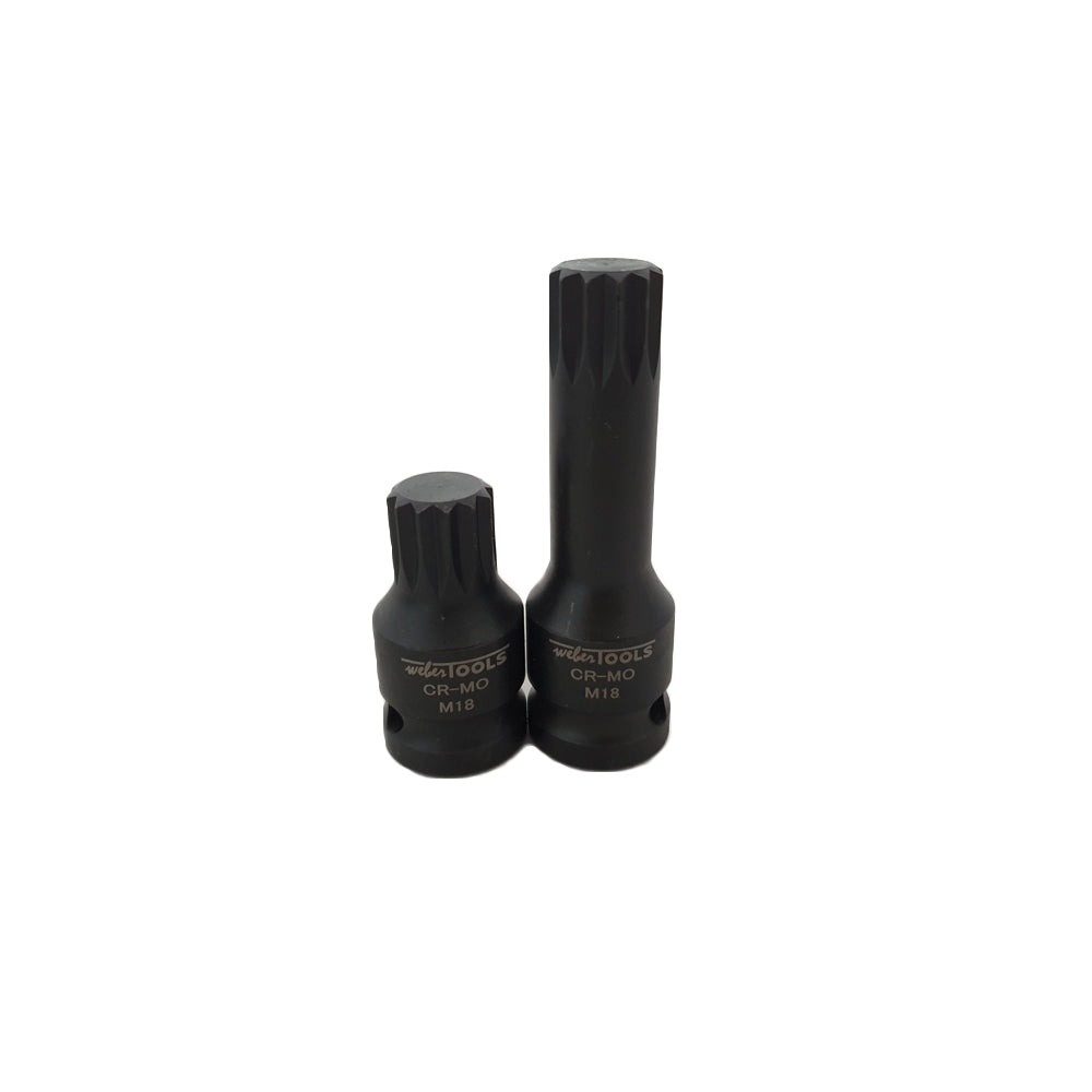 1/2" Krachtdoppenset Spline 6 delig