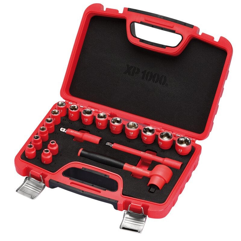 XP1000 3/8" Doppenset, VDE, 19dlg-Draper Tools-MZS Gereedschap