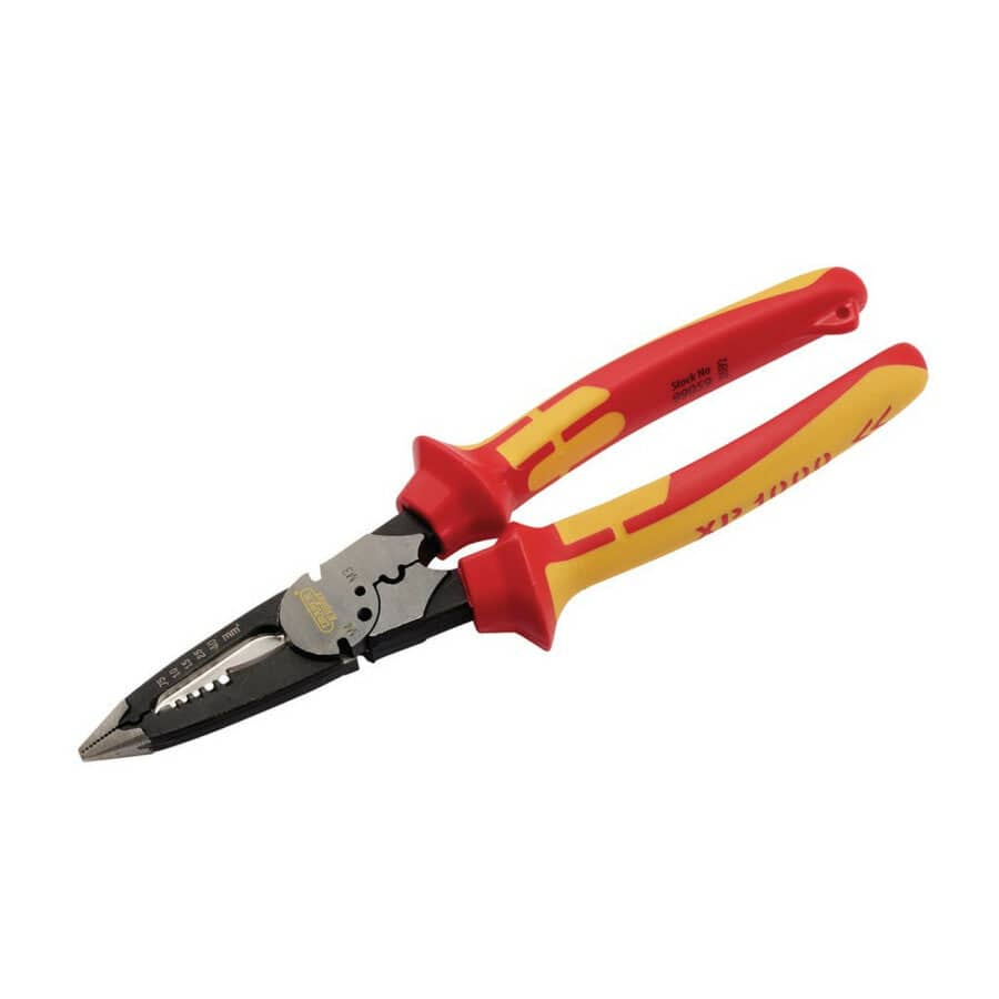 XP1000 Multifunctionele tang 225mm, bevestigingsoog, VDE-Draper Tools-MZS Gereedschap