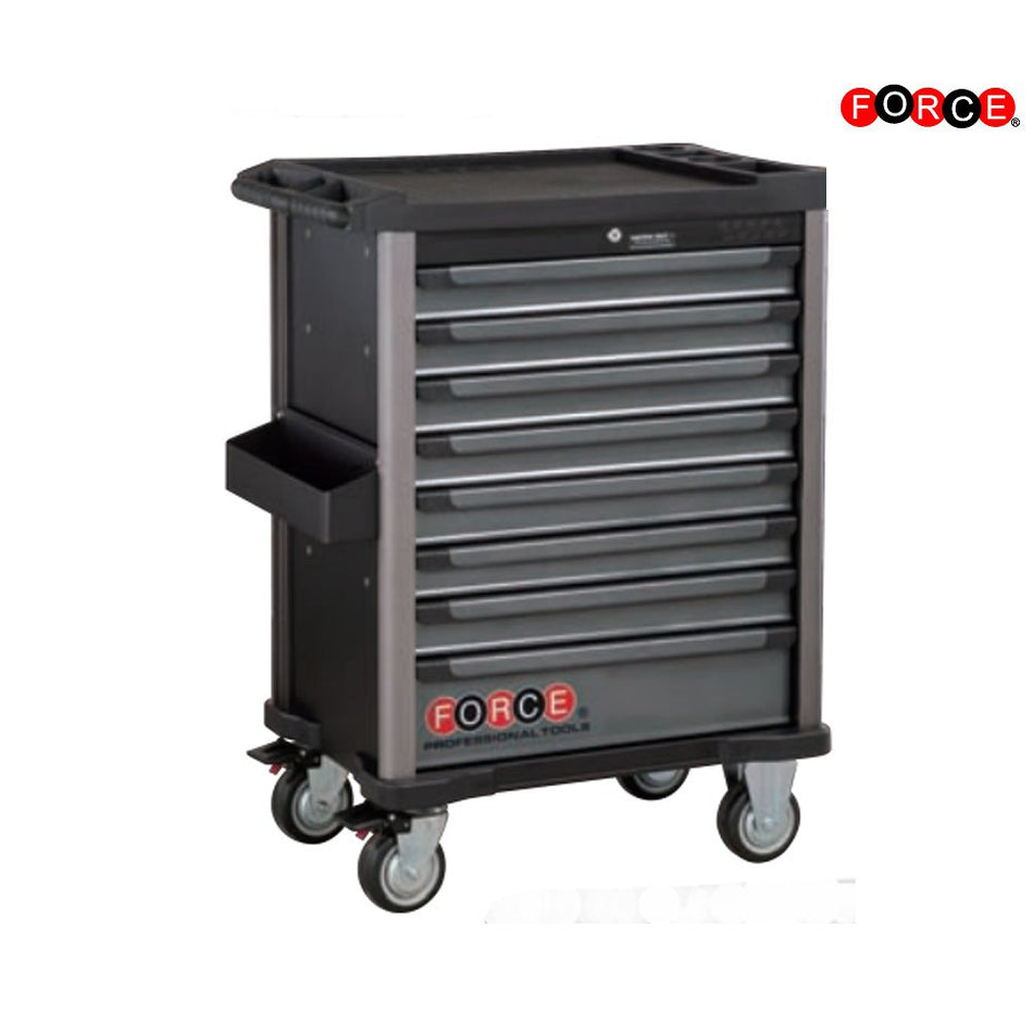 Black Tool trolley 8-drawers with 215-piece tools (EVA)