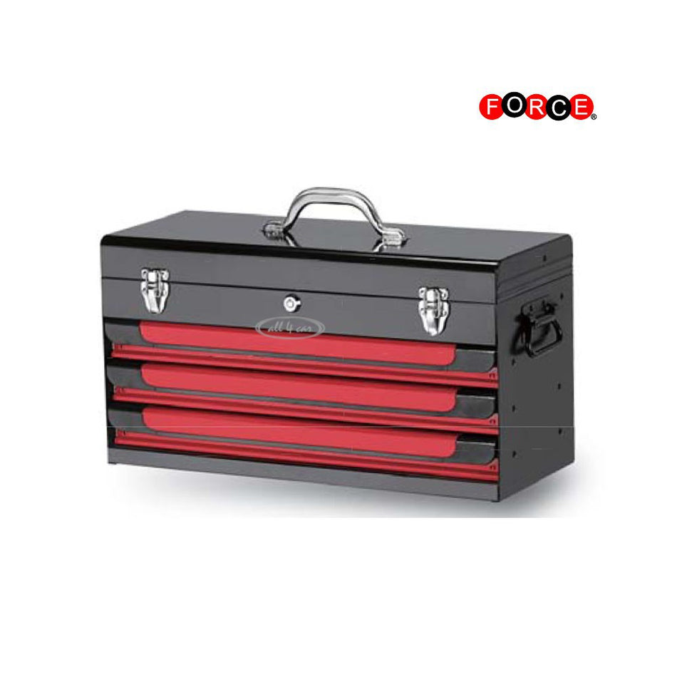 Glory red & black 3 drawer top chest with 131pc tools (S&M)