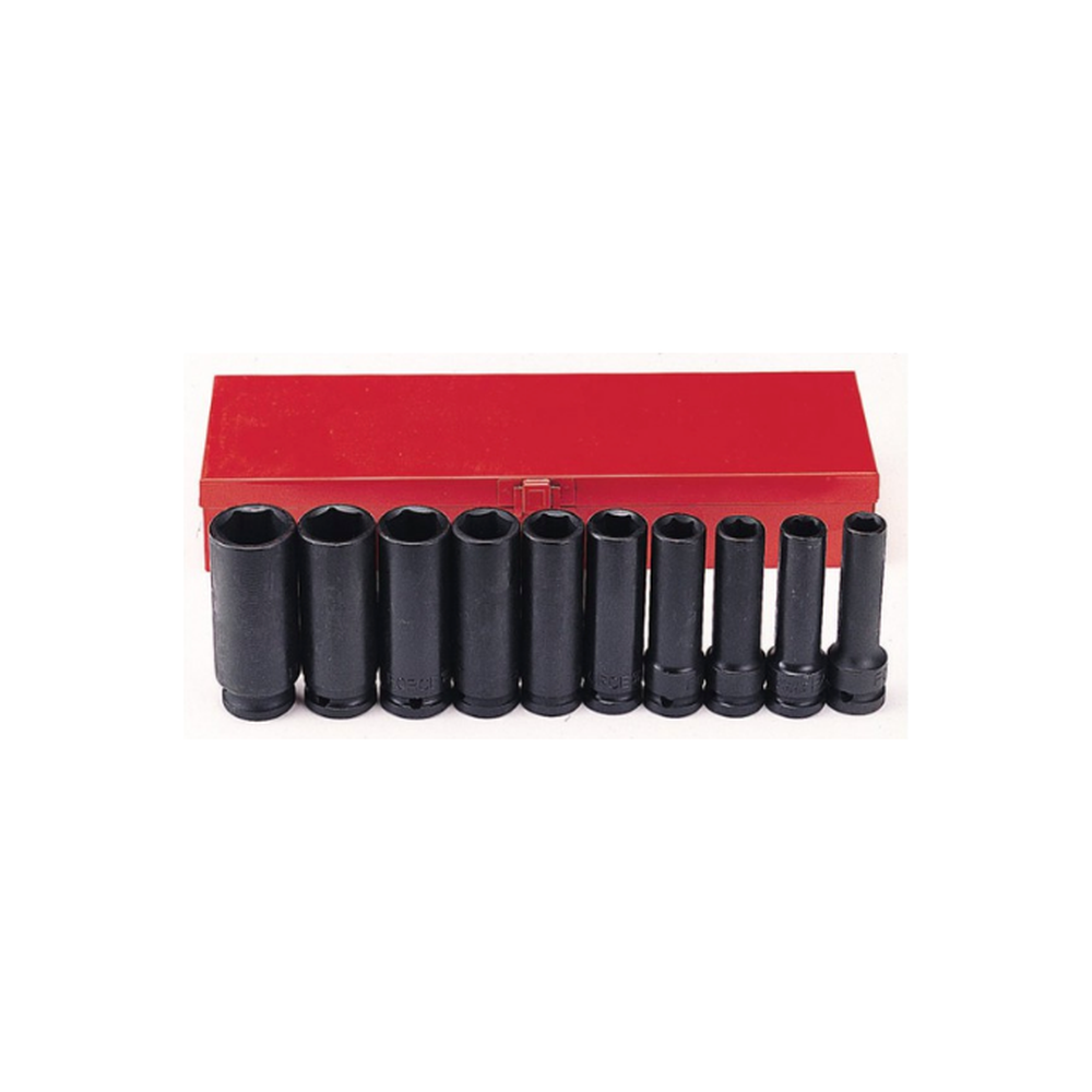 10pc 1/2" 12pt. Impact deep socket
