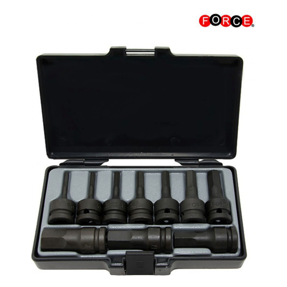 10pc 1/2" Hex impact socket bit set (SAE)