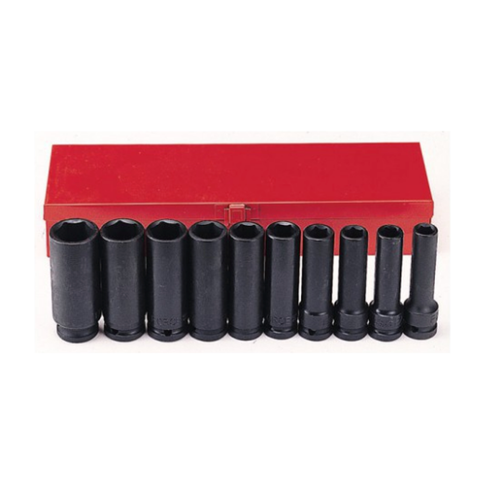10pc 1/2" Impact deep socket