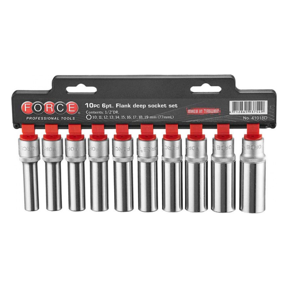 10pc 1/2"DR. 12pt. Flank deep socket set