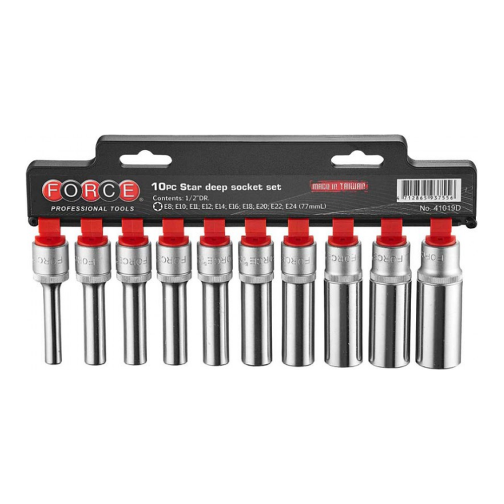 10pc 1/2"DR. Star deep socket set