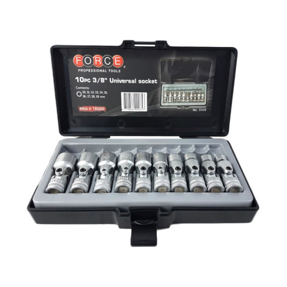 10pc 3/8" Uni. socket set