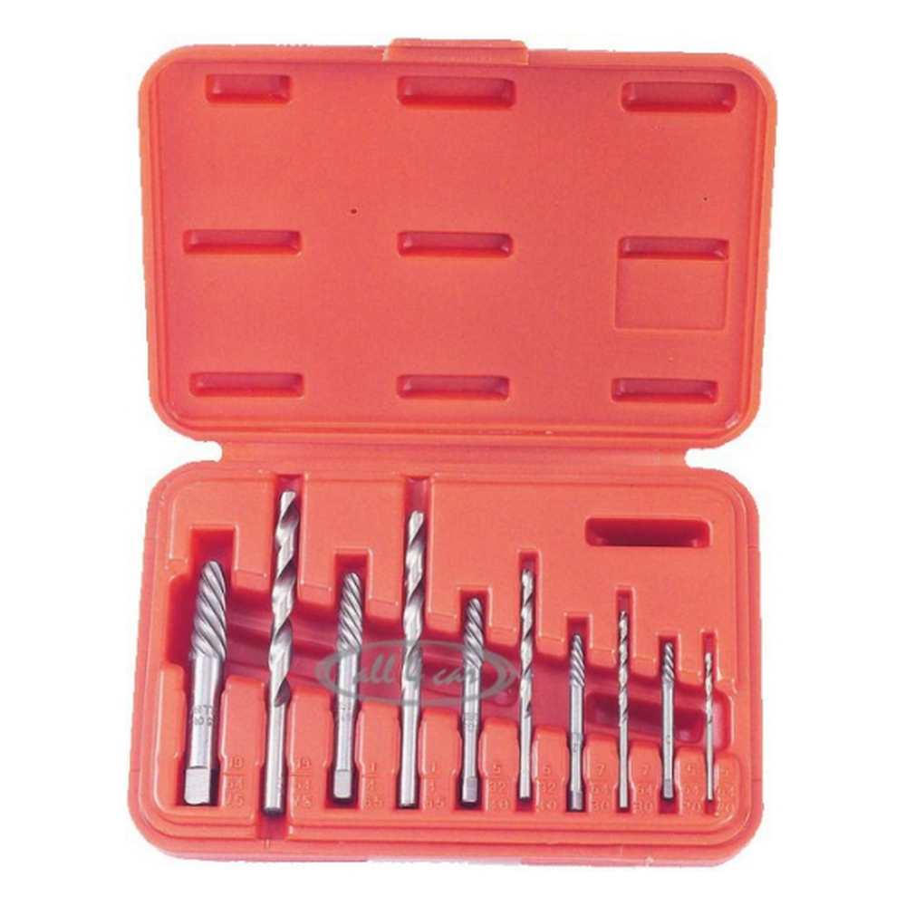 10pc Combination extractor and drill set