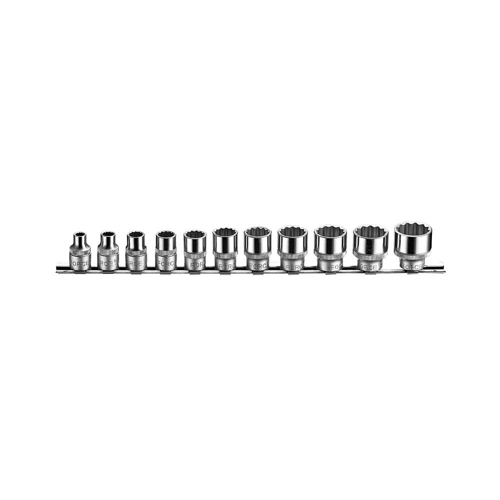 11pc 3/8" 12pt. Flank socket set