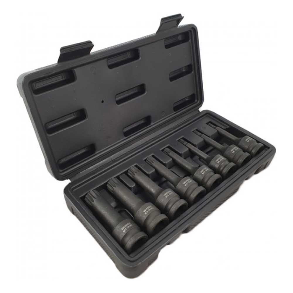 1/2'' Krachtdoppen set spline 8-delig