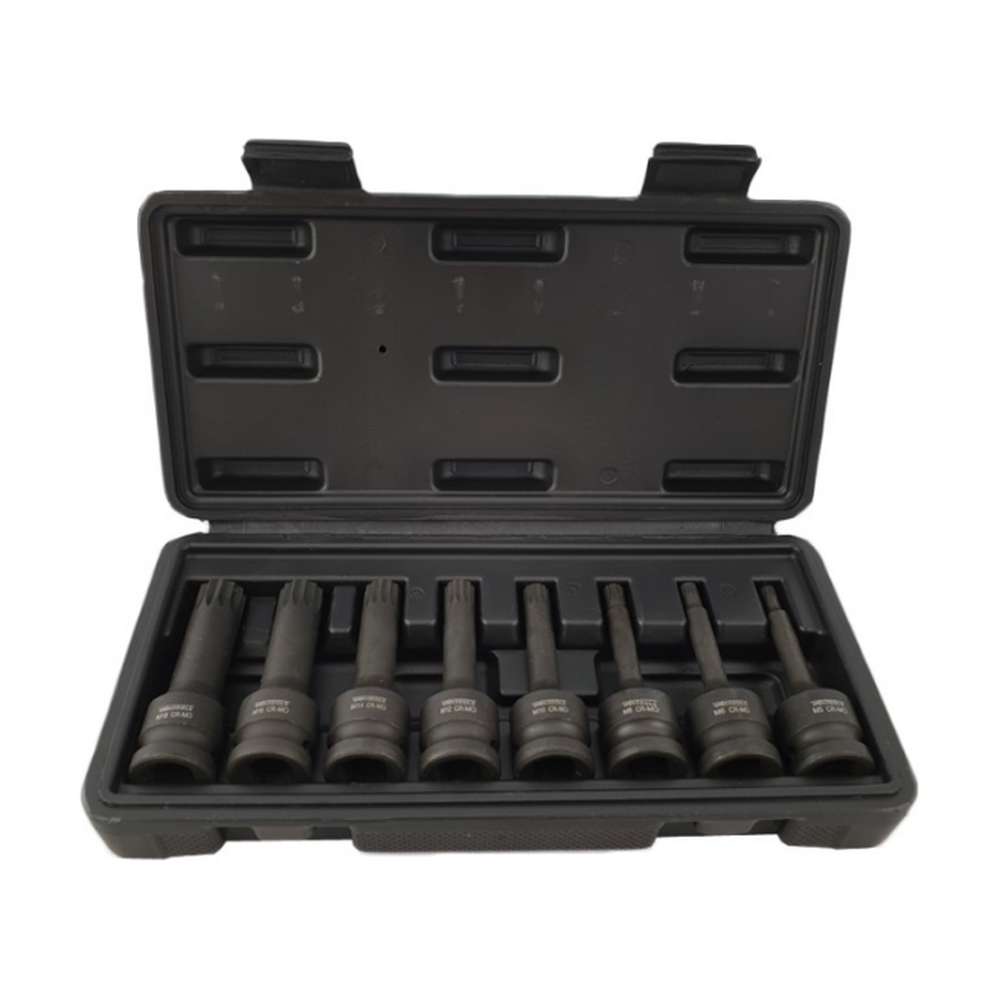 1/2'' Krachtdoppen set spline 8-delig