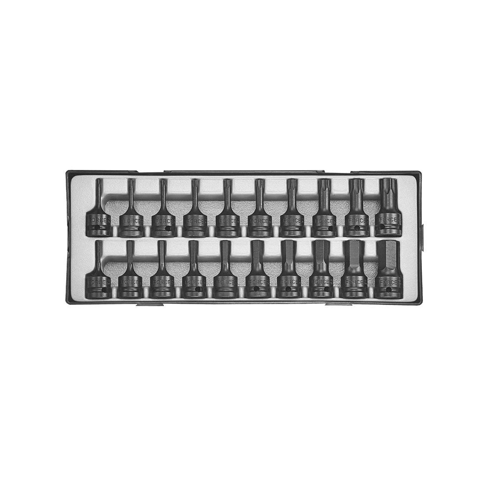 1/2" Krachtdoppenset Inbus & Torx 20 delig